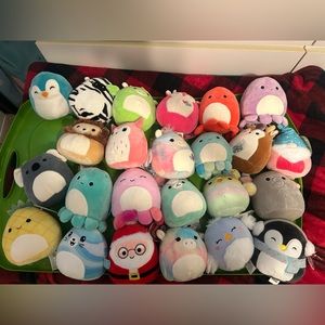 24 squishmallows - mostly 5 inch with a few 4.5 inch ones